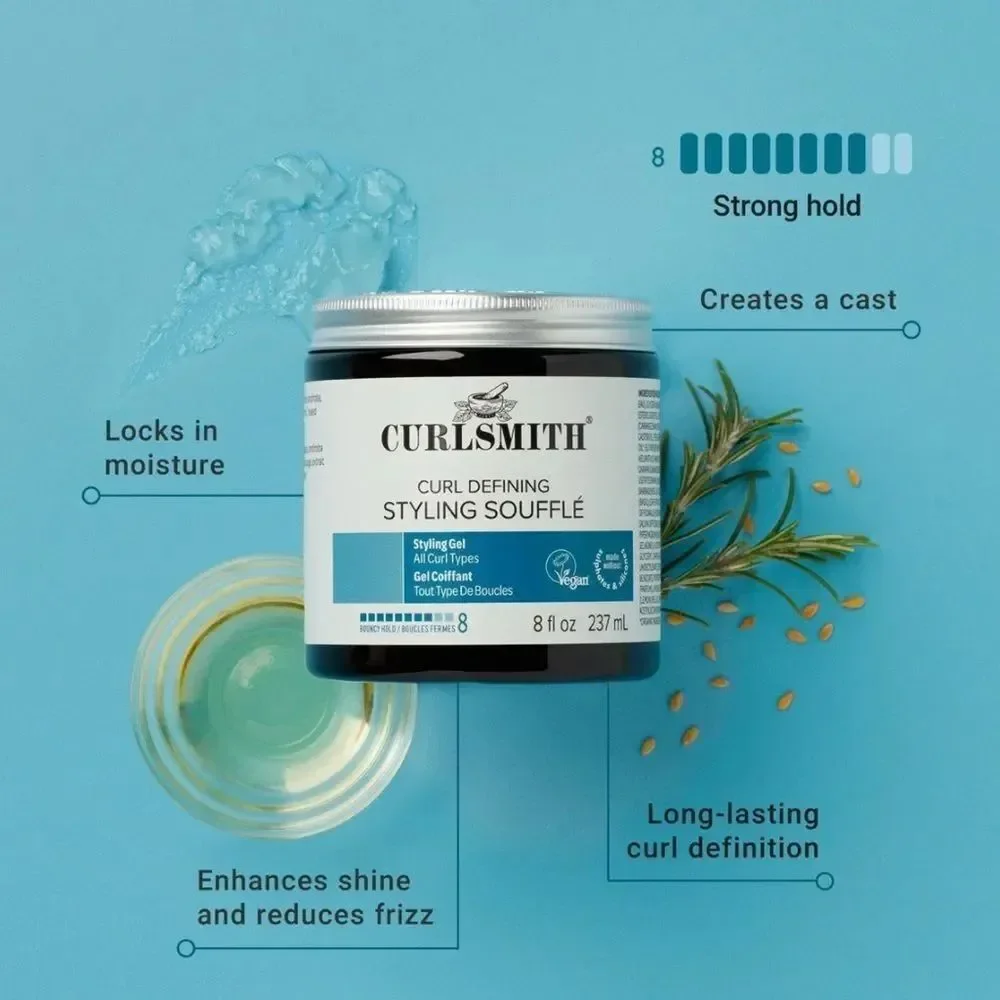 Curlsmith Set Of Double Cream Deep Quencher & Curl Defining Styling Soufflé